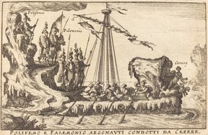 Polifemo und Palemonio Argonauten geführt von Ceres von Balthasar Moncornet after Remigio Cantagallina