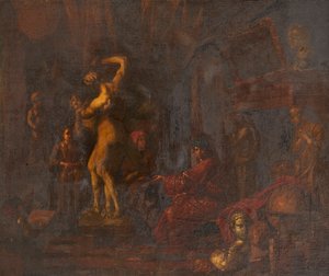 Im Atelier des Künstlers von Balthasar van den (attr.to) Bossche