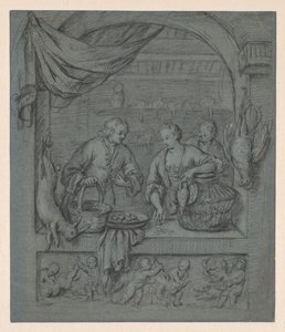 Der Vogelverkäufer von Balthasar van der Ast