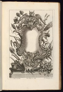 Kartusche mit Eule, Buch der unregelmäßigen Kartuschen