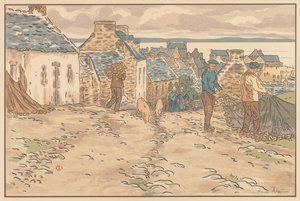 Die schöne Landschaft in der Bretagne: Straße in Tréboul von Banavari 1