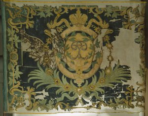 Sankt Georg Flagge des Infanterieregiments, 1762 von Banners and Standards Flags