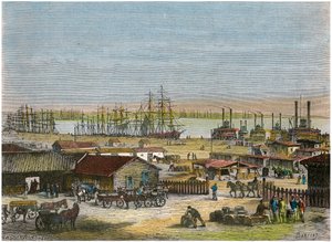 Mississippi River, New Orleans, Louisiana, USA, ca. 1880