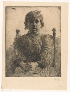 Porträt eines unbekannten Mädchens von Barbara Elisabeth van Houten (signed by artist)