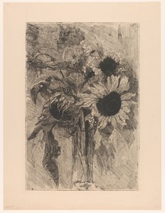 Sonnenblumen in einer Vase von Barbara Elisabeth van Houten (signed by artist)