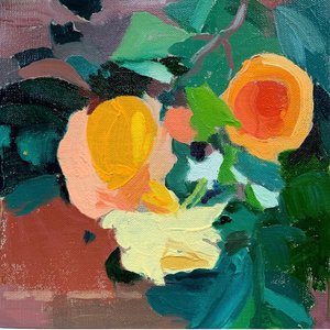 Letzte Sommerrose, 2021 von Barbara Hoogeweegen