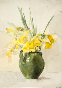 Sträuße gelber Blumen in einer Vase