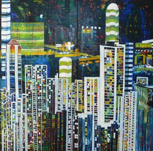 Lebendige Stadt Nacht von Barbara Piatti
