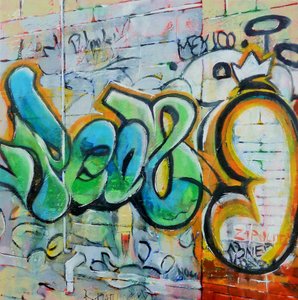Lebendige Graffiti-Bombe von Barbara Piatti