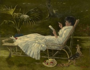 Frau beim Lesen