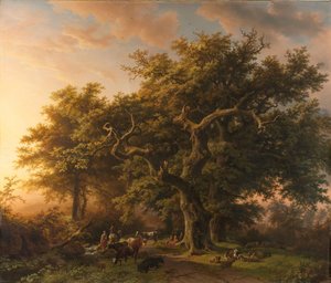 Waldszene von Barend Cornelis Koekkoek