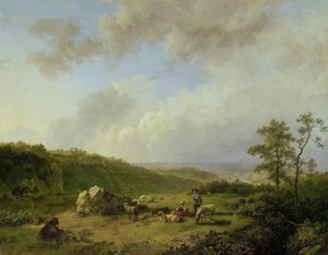 Landschaft mit drohendem Regensturm von Barend Cornelis Koekkoek