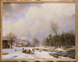 Winterszene von Barend Cornelis Koekkoek
