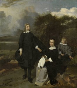 Familie in einer Landschaft
