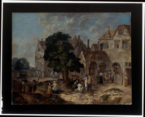 Ein Paar Dorfszenen von Barend Hendrik Thier