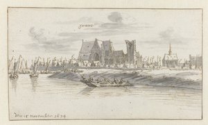 Ansicht von Grave, Noord-Brabant von Barend Klotz (attributed to)