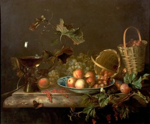 Stillleben mit Weinglas, 1692 von Barend or Bernardus van der Meer