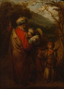 Abraham verabschiedet Hagar und Ismael, 1658