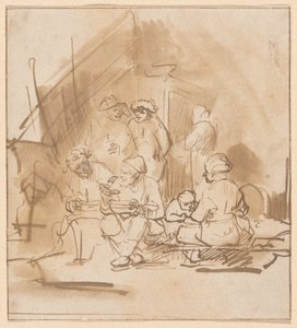 Satyr unter den Bauern von Barent Fabritius