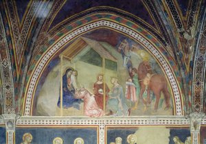 Die Anbetung der Könige, aus einer Serie von Szenen des Neuen Testaments von Barna da Siena
