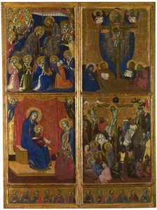 Die Krönung der Jungfrau. Die Dreifaltigkeit. Die Jungfrau und das Kind mit Stiftern. Die Kreuzigung. Die zwölf Apostel, 1374 von Barnaba da Modena