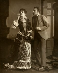Mary Rorke und Charles Wyndham, britische Schauspieler, 1882 von Barnes and Bell Brown