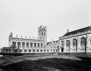 Hutchinson Hall, Mitchell Tower, Reynolds Club und Leon Mandel Assembly Hall an der University of Chicago, Chicago, Illinois, USA, ca. 1901 (s/w Foto) von Barnes and Crosby