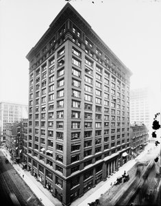 Marquette-Gebäude, Chicago, Illinois, USA, ca. 1900 (s/w Foto)