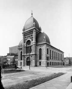 Sinai-Gemeinde, Chicago, Illinois, USA, ca. 1900 (s/w Foto) von Barnes and Crosby