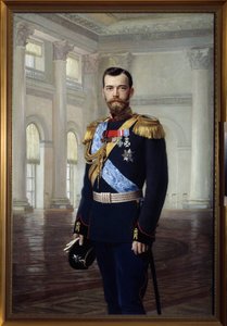 Porträt des Zaren von Russland Nikolaus II. im Jahr 1900 von Baron Ernest Friedrich von Liphart