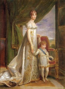 Hortense-Eugénie de Beauharnais (1783 - 1837), Königin von Holland und ihr Sohn Charles Napoléon Bonaparte (1803 - 1807), 1806 von Baron François Pascal Simon Gérard