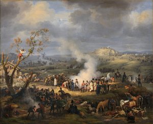 Napoleon mit seinen Truppen am Vorabend der Schlacht