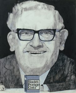 Porträt von Ronnie Barker, Illustration für The Listener, 1970er von Barry Fantoni
