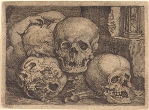 Kind mit drei Schädeln von Barthel Beham