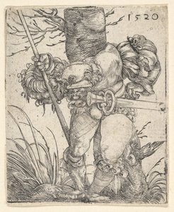 Fußsoldat vor einem Baum, Mitte des 17. Jahrhunderts von Barthel Beham