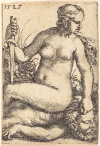 Judith auf dem Körper von Holofernes sitzend
