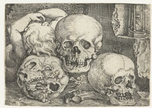 Kind mit drei Schädeln von Barthel Beham
