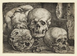 Kind mit drei Totenschädeln von Barthel Beham
