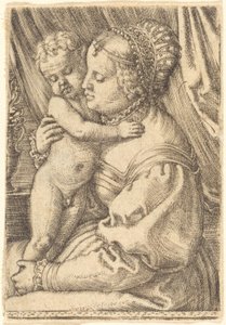 Madonna mit Blumenvase von Barthel Beham