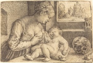 Madonna mit Schädel