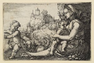 Mutter mit zwei Knaben von Barthel Beham