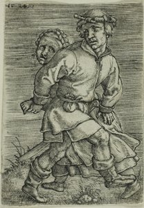 Bauernpaar tanzt von Barthel Beham