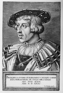 Porträt von Ferdinand I. von Habsburg, 1531 von Barthel Beham