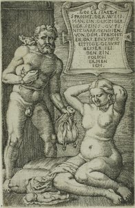 Der Geizhals und die Fehlgeburt von Barthel Beham