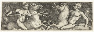 Zwei kämpfende Tritonen von Barthel Beham