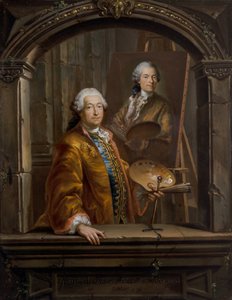 Porträt von Georges Desmarées an seiner Staffelei, ein Porträt von Johann Christian Thomas Winck malend von Bartholomäus Ignaz Weiss