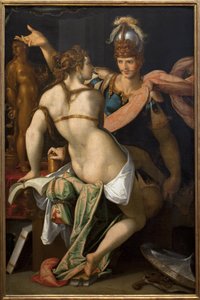 Odysseus und Circe. Gemälde von Bartholomeus Spranger (1546-1611), Öl auf Leinwand.