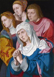 Porträt der Jungfrau, des heiligen Johannes, der heiligen Maria Magdalena und einer heiligen Frau
