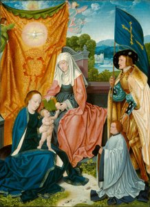 Maria mit Kind, mit der Heiligen Anna, dem Heiligen Gereon und einem Stifter, um 1520