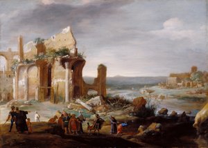 Moses und Aaron verwandeln die Flüsse Ägyptens in Blut, 1631